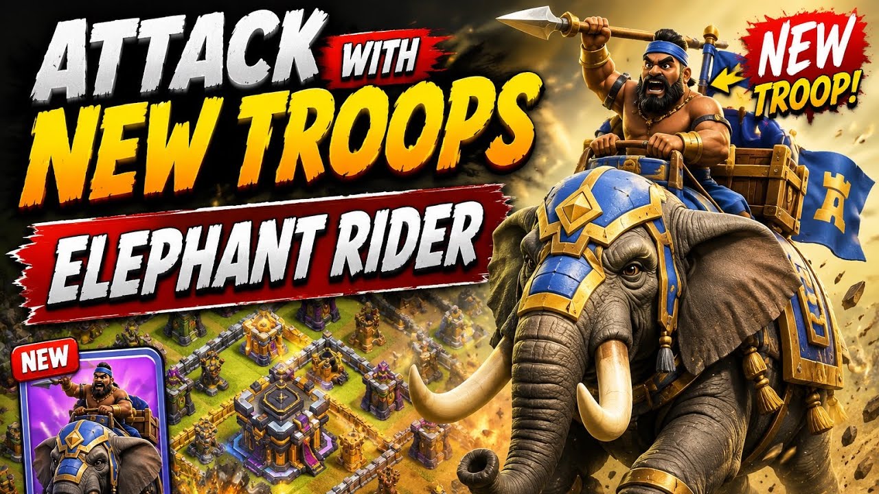     🐘 Elephant Rider DESTROYS Everything! OP New Troop Attack 🔥#clashofclans #coc #gameplay #gamer 