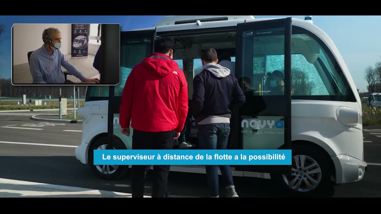 Première mondiale - Supervision à distance d'une flotte de véhicules autonomes Navya