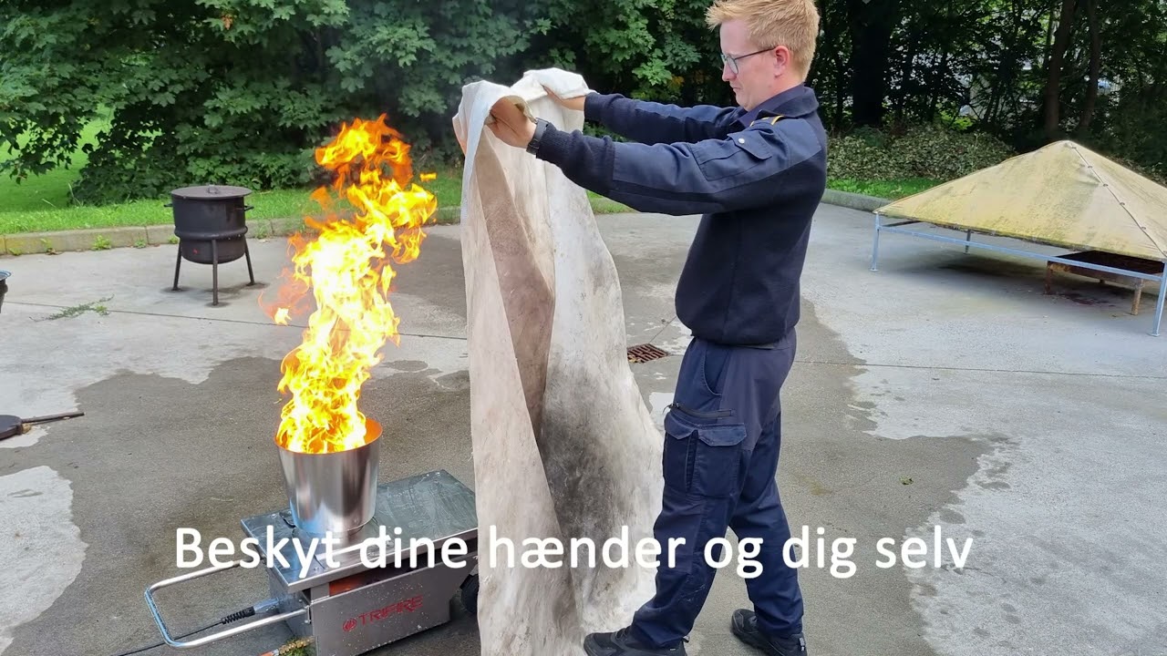 Brug af brandtæppe