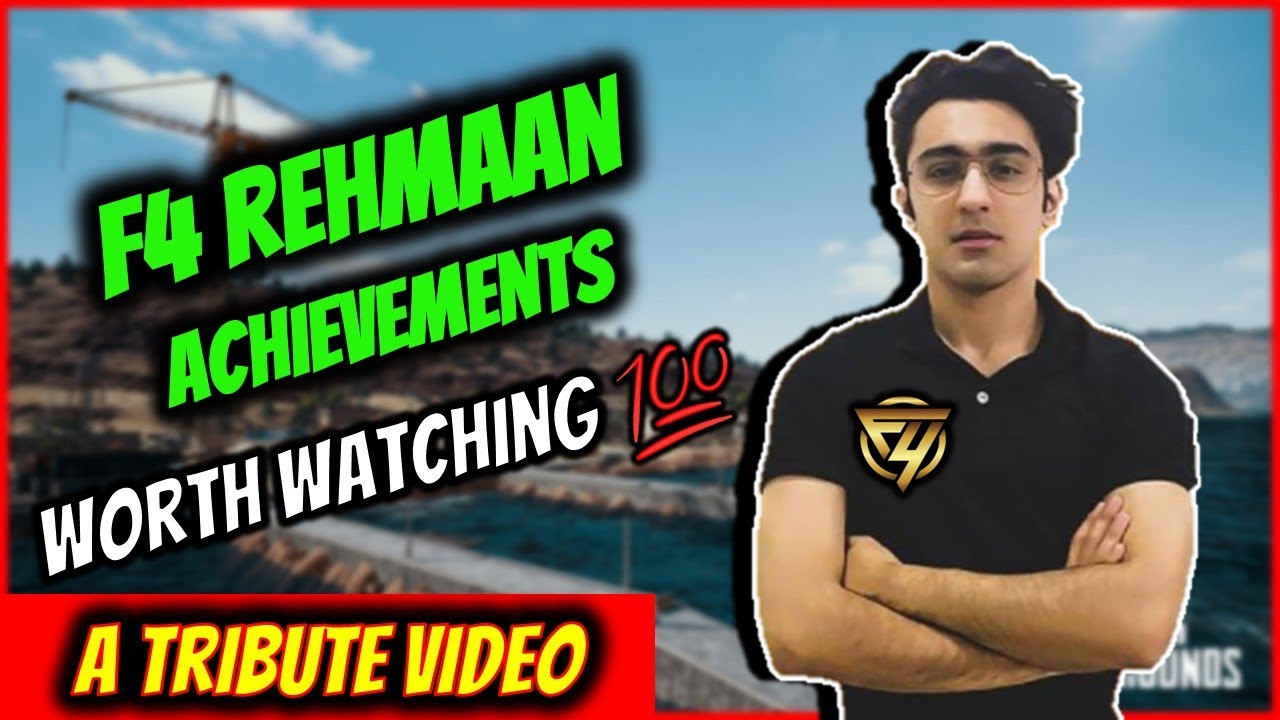 F4 REHMAAN ACHIEVEMENTS | A TRIBUTE VIDEO TO ALPHA REHMAN