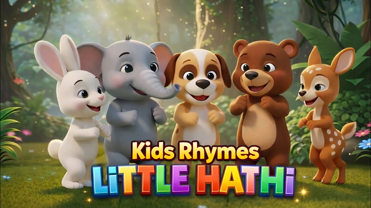 Little Hathi Song | Nursery Rhymes for Kids | Cute Elephant Song | Little Hathi Aaya | Ryhems Tota 🦜