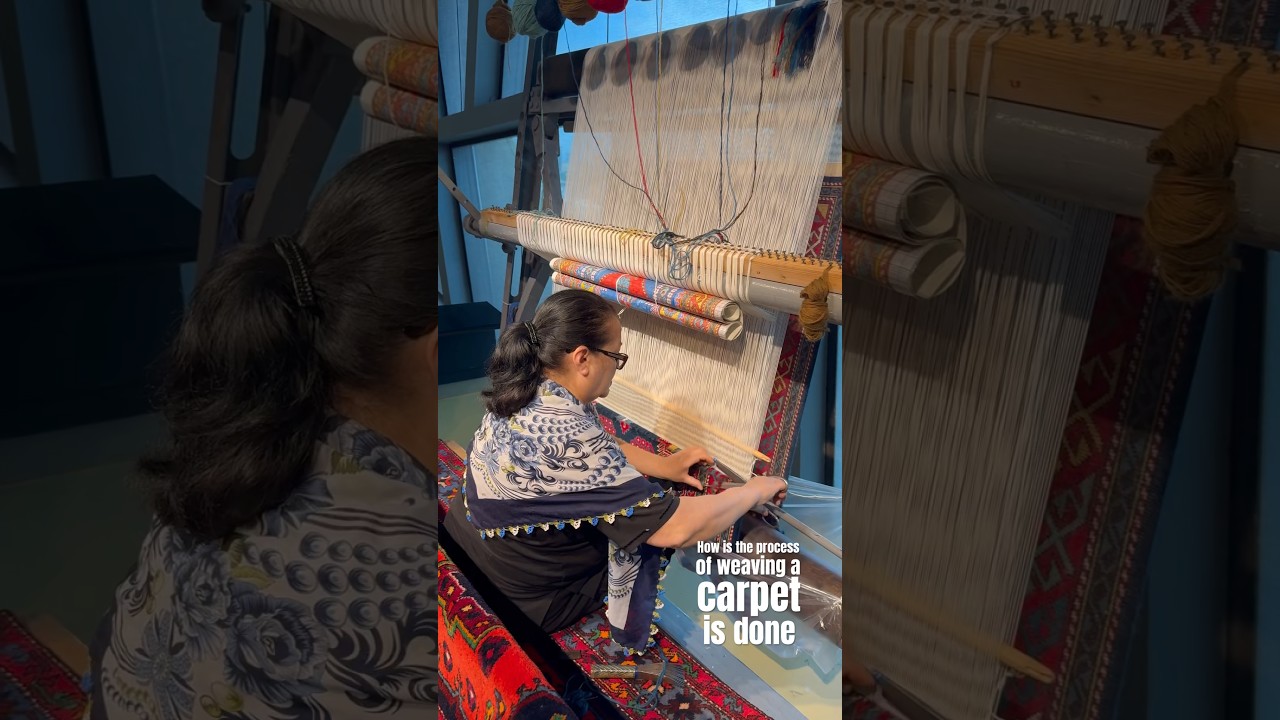 How is the process of weaving carpet is done in Azerbaijan🇦🇿 #carpet #weaving #process #museum