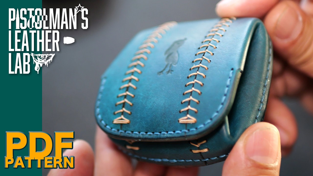 【期間限定FREE Pattern】WBC！素敵な野球ボールコインケース／Wonderful Baseball CoinPurse【leather craft Tutorial】