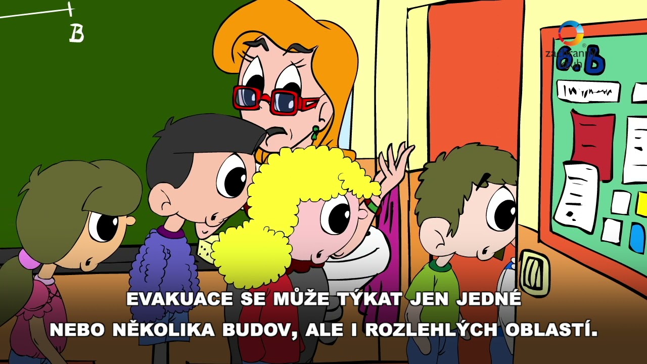 Evakuace při mimoř&aacute;dn&eacute; ud&aacute;losti.