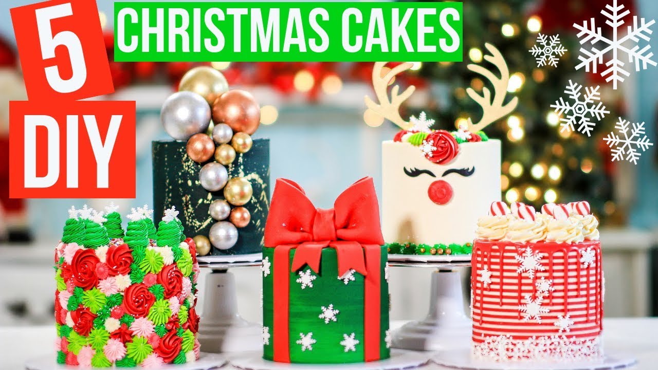 5 PASTELES NAVIDEÑOS | FACILES Y RAPIDOS! DANI FLOWERS