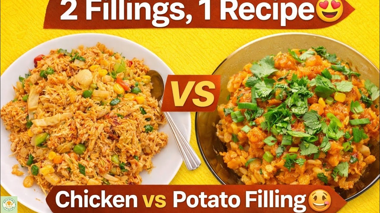 “2 Fillings, 1 Recipe 😍 | Chicken vs Potato Filling 😋 | by Simplified Recipes