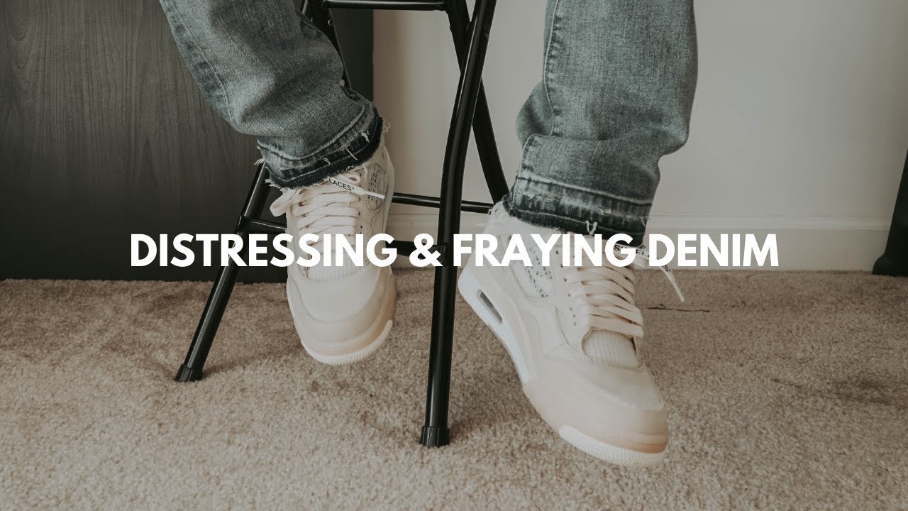 Distressed & Frayed Hem Jeans Tutorial || DIY || Clothing Hack