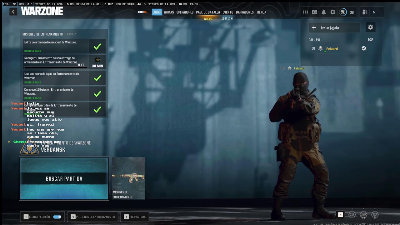 WARZONE ENTRENAMIENTO