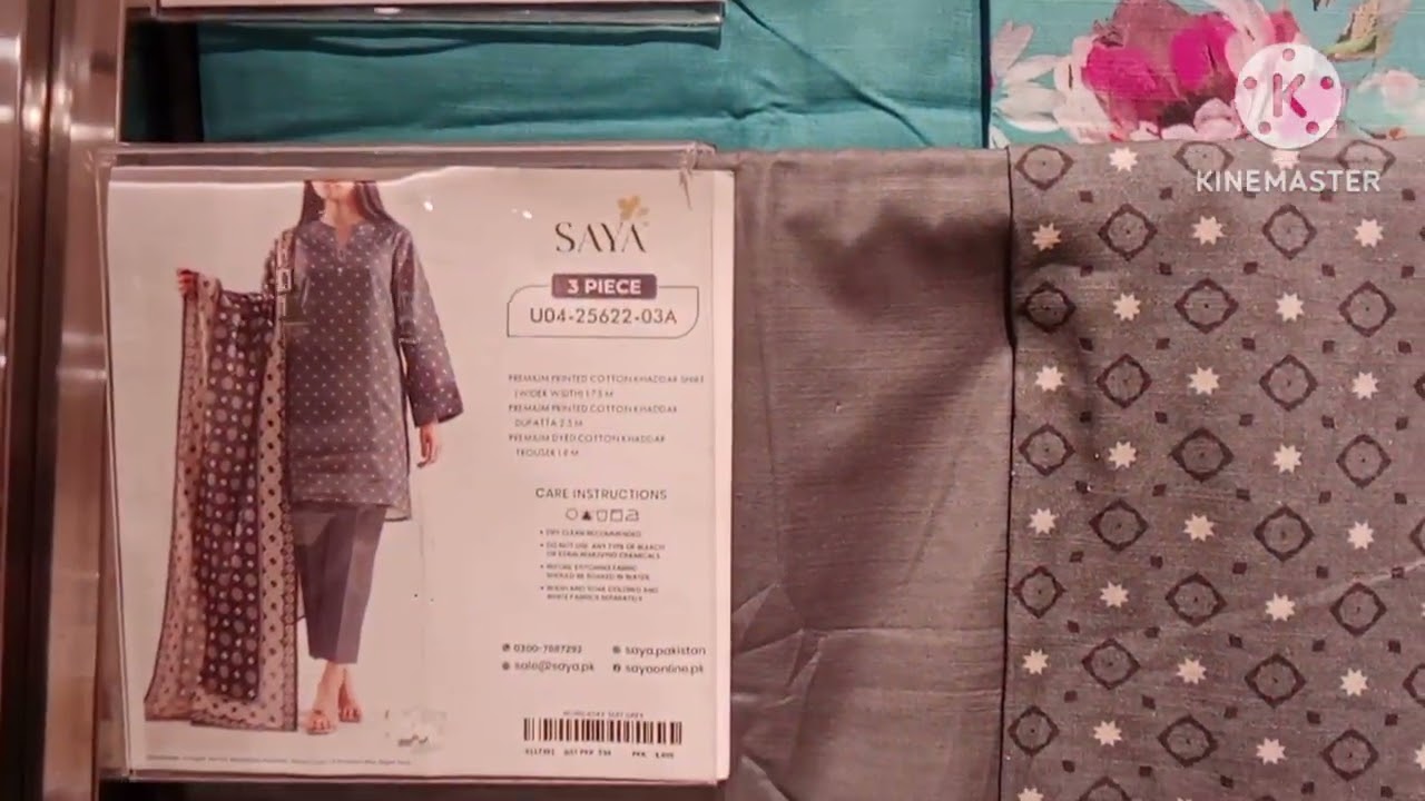 SAYA Khadar collection new article unstitched 3 piece Rs 3000#