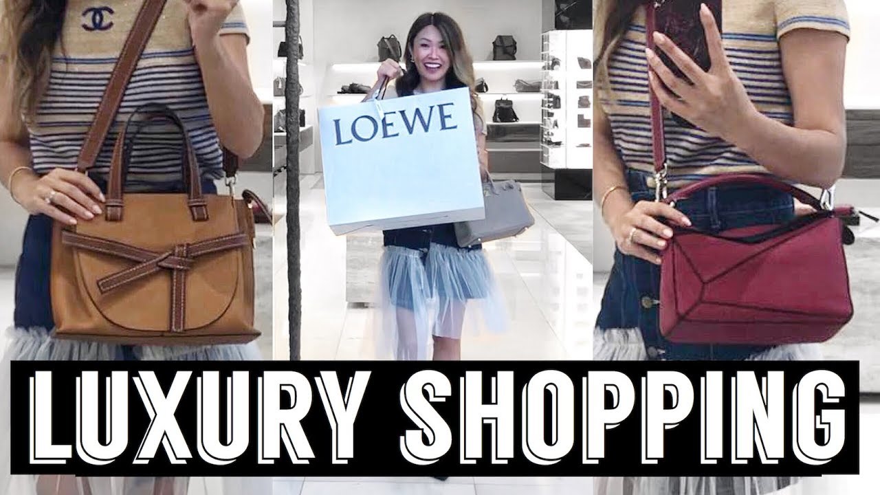 SHOP WITH ME & 6 WAYS TO WEAR THE LOEWE PUZZLE BAG!