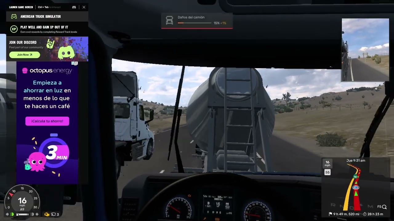 Jugando a American Truck Simulator Sin Comentar