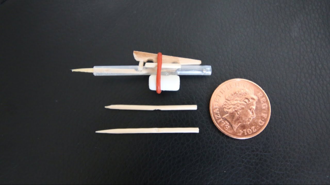 How To Make An Ultra Mini Spring Powered Gun!