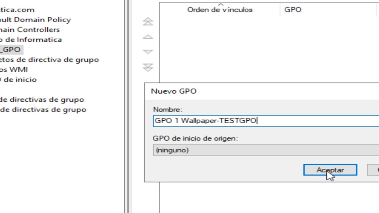 GPO1 Fondo Tapiz  utilizando Windows Server 2019