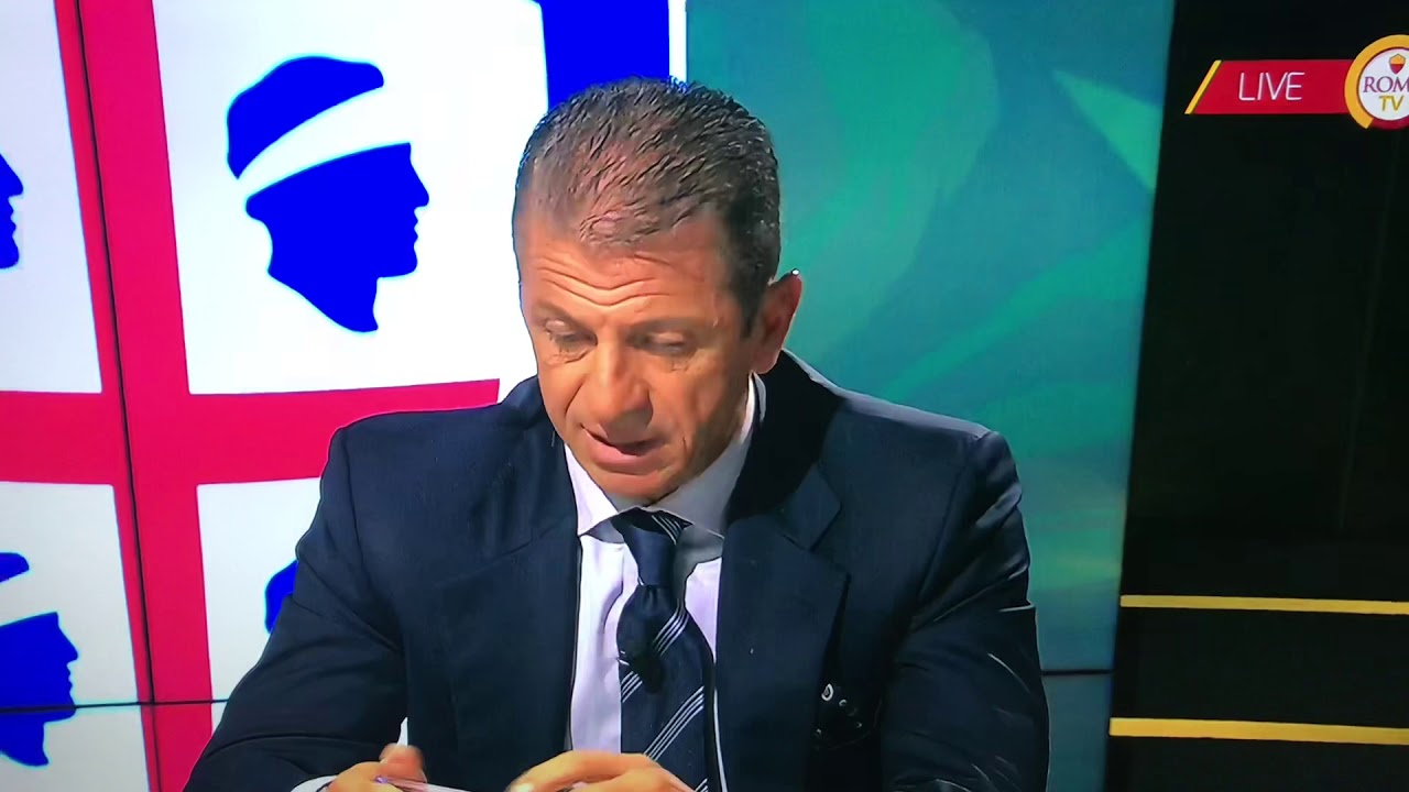 Roma Cagliari 1-1 Rizzitelli 😂🙈 la prende bene. Roma channel, pareggio,arbitro Massa,arbitraggio