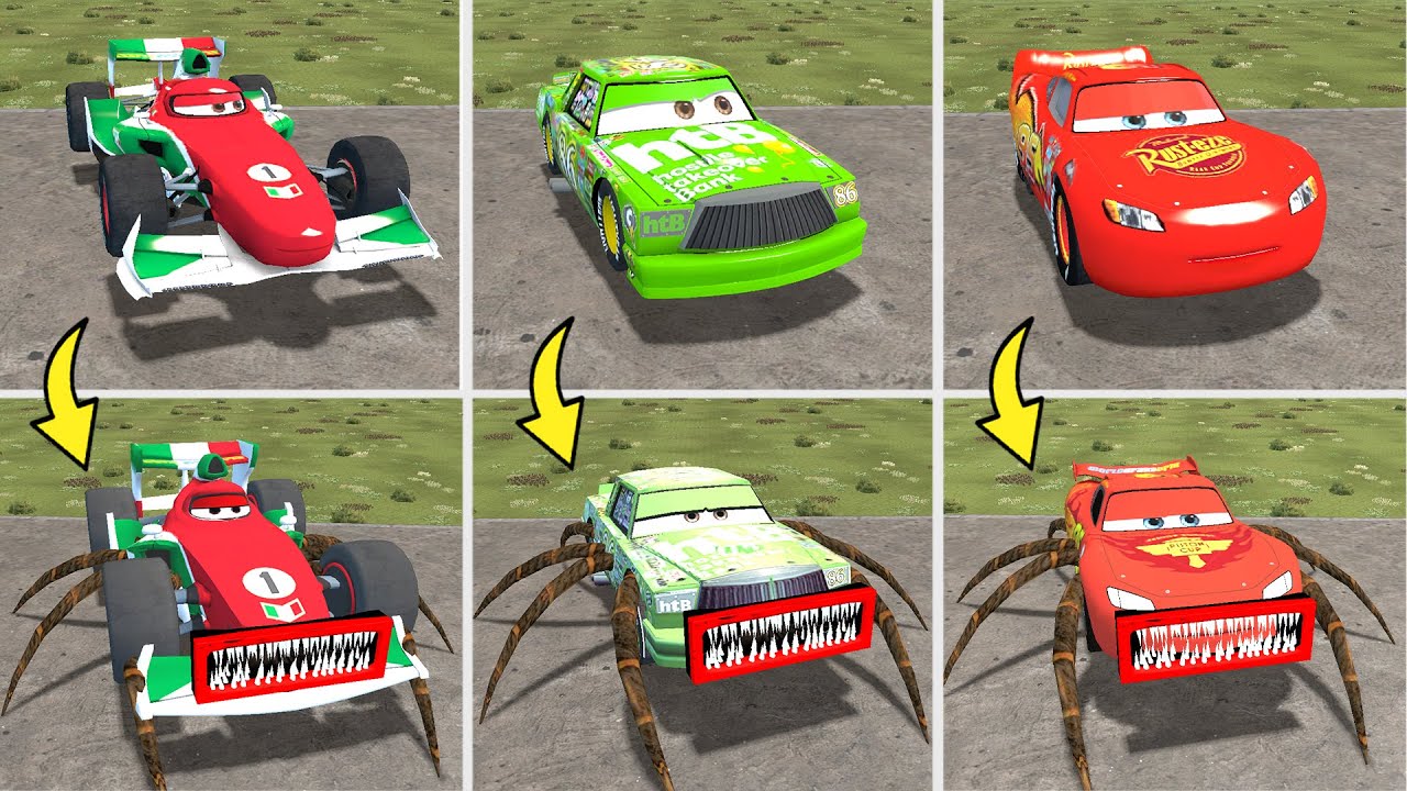 Everything Turned Into Monster: Mcqueen Monster, Car Monster, Kabuto Eater And Thomas Eater In Gmod!