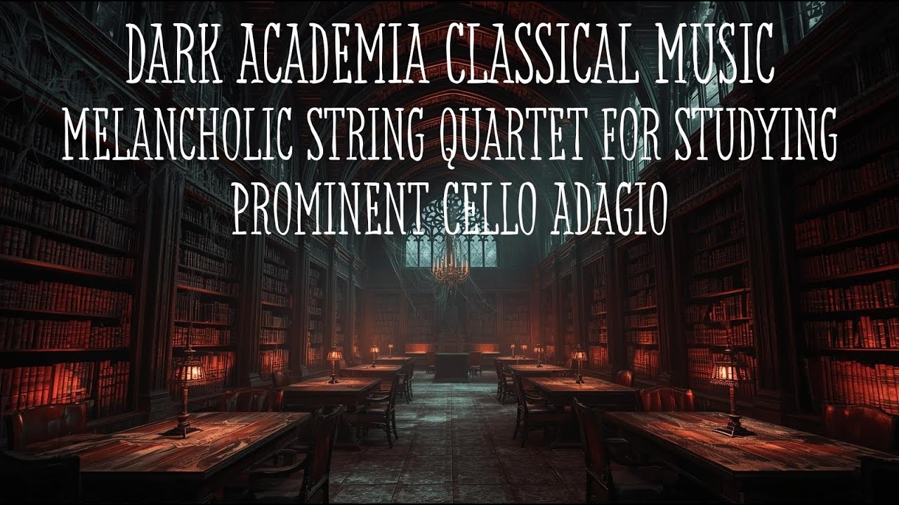 Dark Academia Classical Music | Melancholic String Quartet for Studying | Prominent Cello Adagio