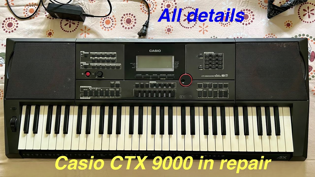 Casio CTX 9000 in keyboard repair. Power problem, key problem, sound problem.#open #repair #casio