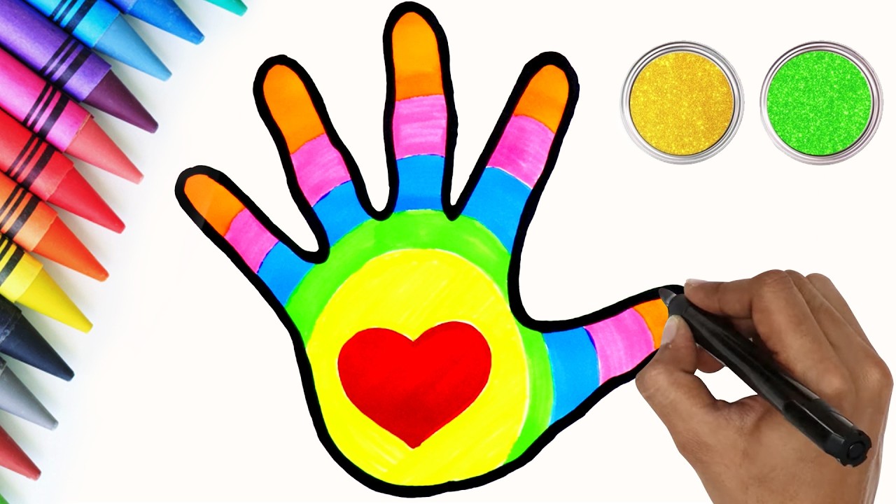 How To Draw A Heart In Hand ❤️| Valentine's Day Drawing | HooplaKidz HowTo