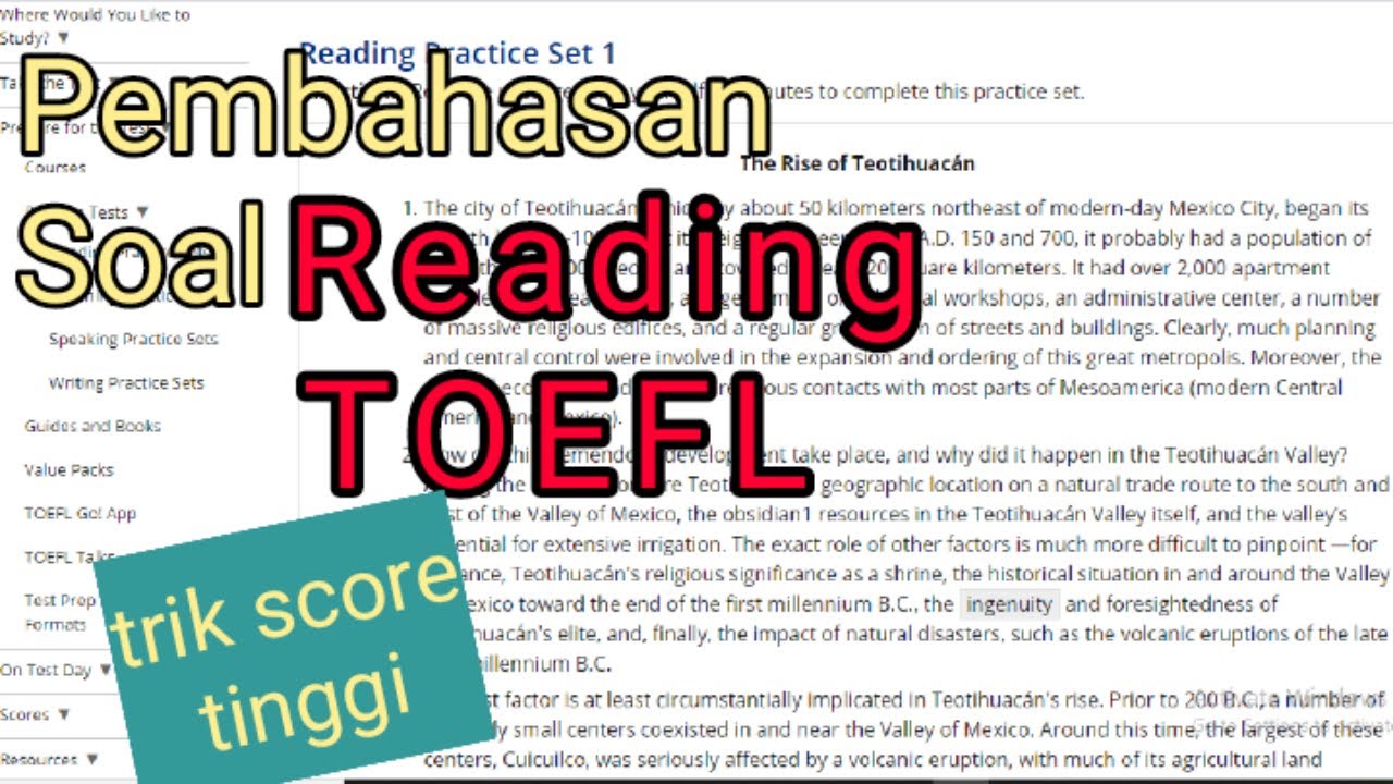 TONTON AJA DULU!! KAMU AKAN TAHU CARANYA  -  Reading Comprehension tips trik
