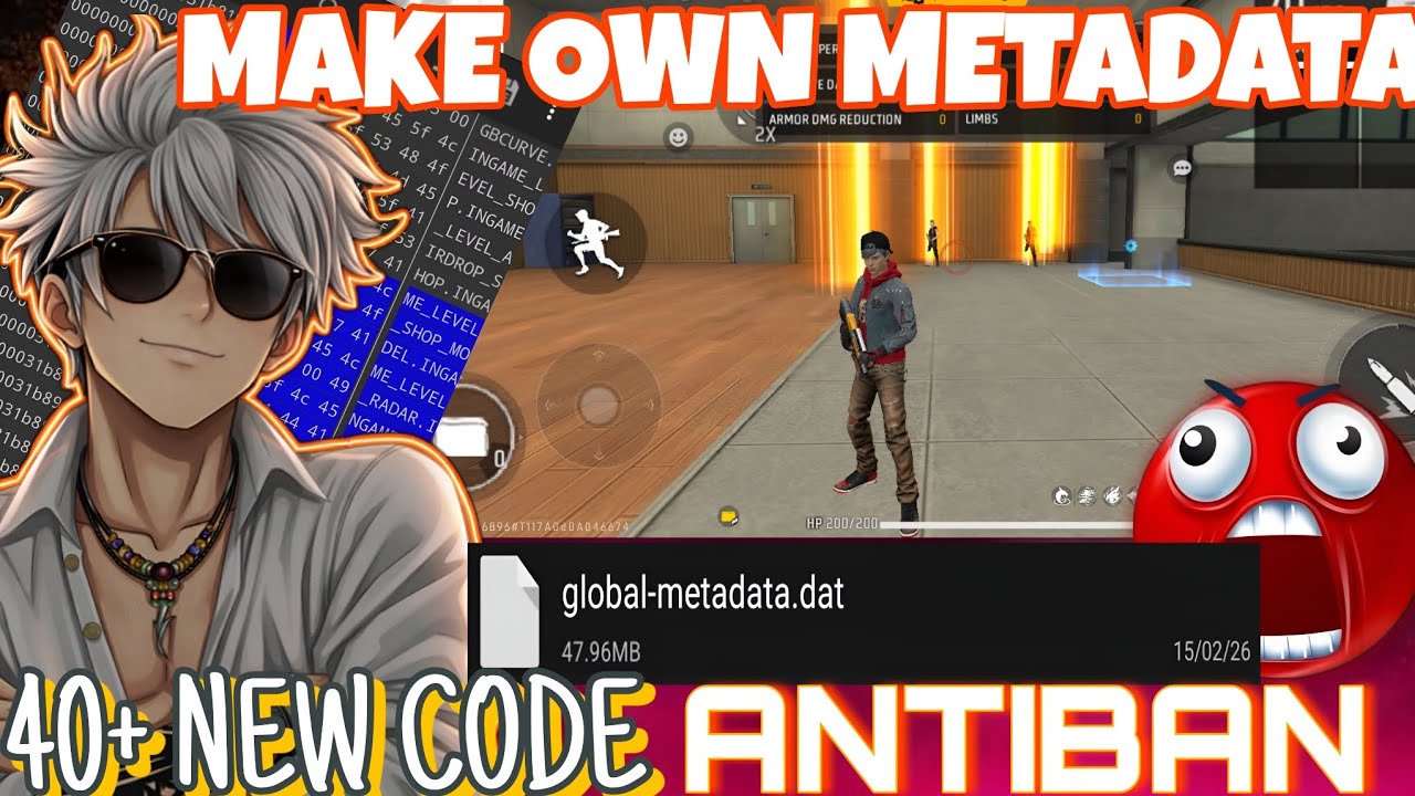 🤯HOW DO MAKE METADATA HEADSHOT PANEL 😮‍💨OB53 UPDATE NEW CODE 🤔 😳 NPC NEW CODE 😆