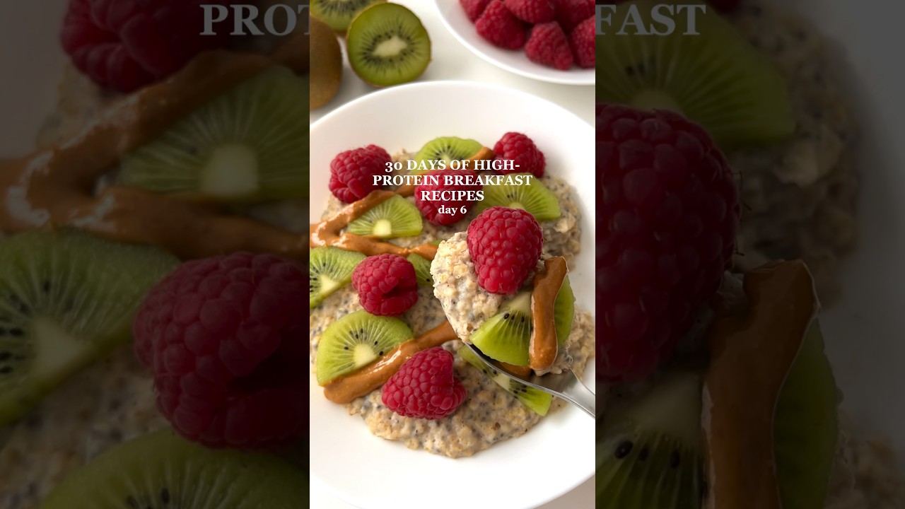 High-protein Oatmeal - no protein powder😋 #glutenfree #highprotein #healthyrecipes