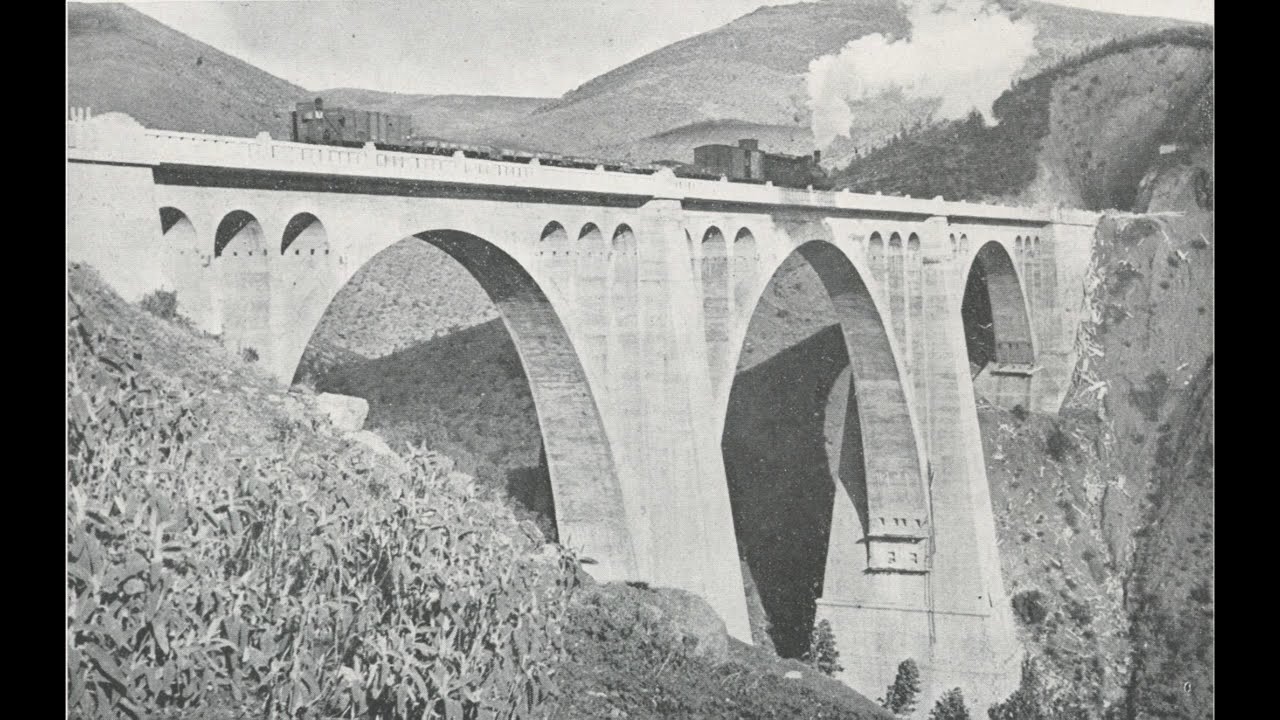 Viaducto de las Tres Fuentes (Almonaster). Línea ferroviaria Zafra-Huelva.