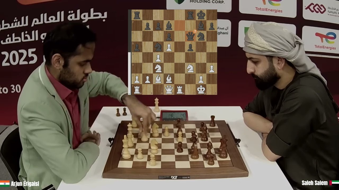 Arjun Erigaisi (2749) vs Saleh Salem (2651) - FIDE World Blitz Championship 2025