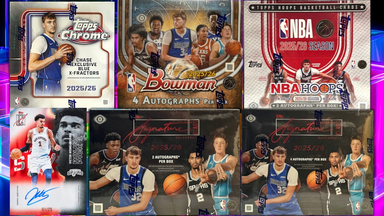 Вскрытие Hobby и Jumbo боксов 2025/26 Topps Signature Class Basketball
