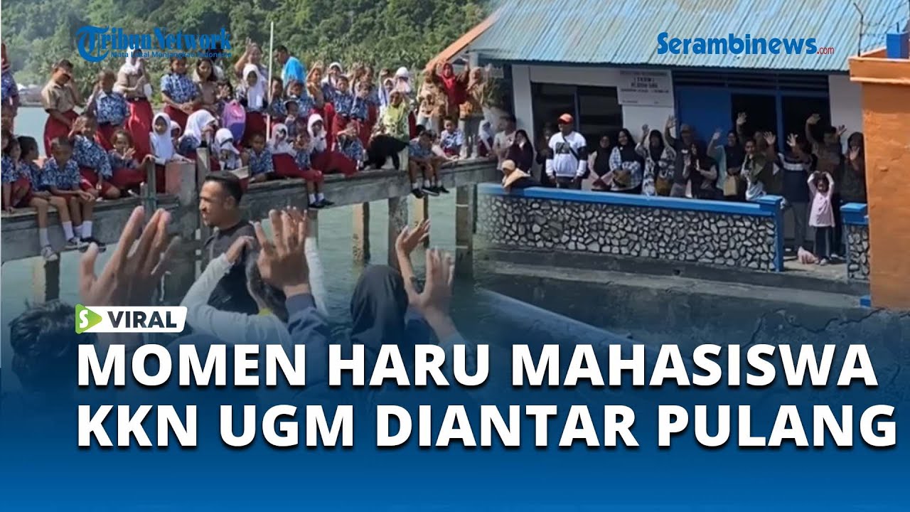 Momen Haru Mahasiswa KKN UGM Diantar Pulang Warga Hingga Puluhan Siswa ke Pelabuhan Banda Neira