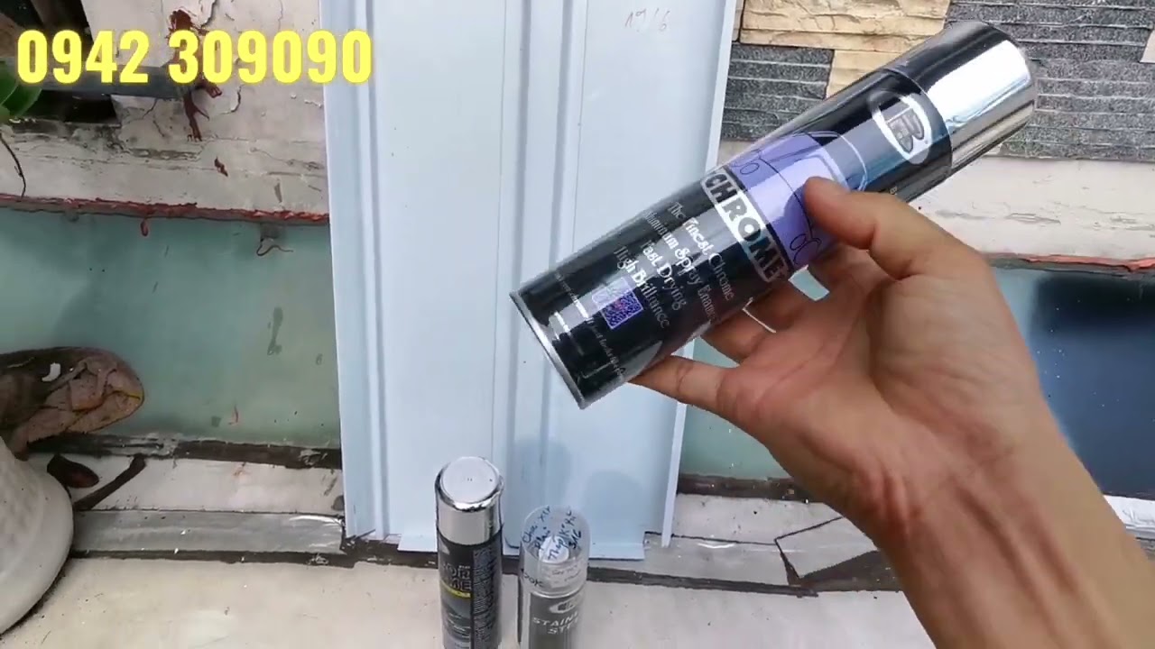 Test Sơn mạ crôm tráng gương, mạ crôm, phủ inox hãng Bosny Thái Lan Sản xuất