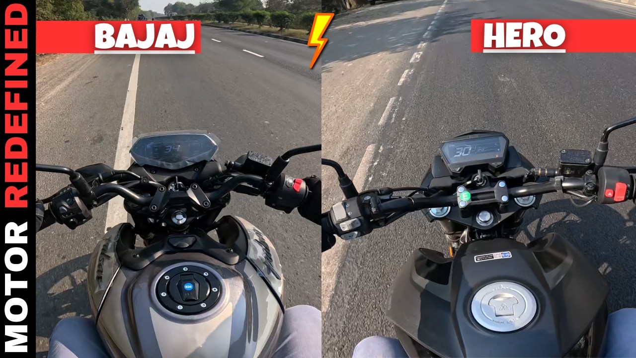 2025 Bajaj Pulsar N160 Single ABS Vs Hero Xtreme 160R 2V Stealth Edition Ride Comparison.