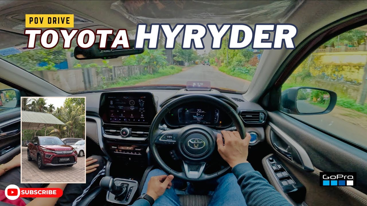 TOYOTA HYRYDER V-Hybrid 1.5L Petrol automatic | POV Drive | Narrow road drive | Kerala Road |Jonnxoo
