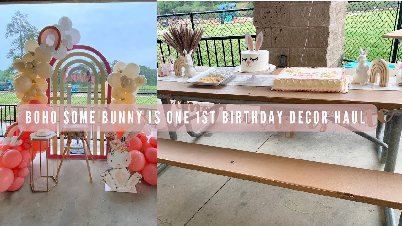 Some Bunny is One / Boho Rainbow 1ST Birthday party decor haul
