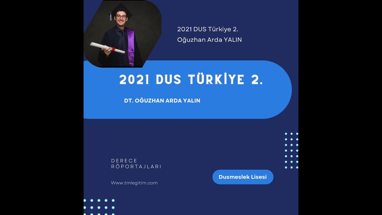 2021 DUS TÜRKİYE 2. OĞUZHAN ARDA YALIN, DUS HAZIRLIK SÜRECİ