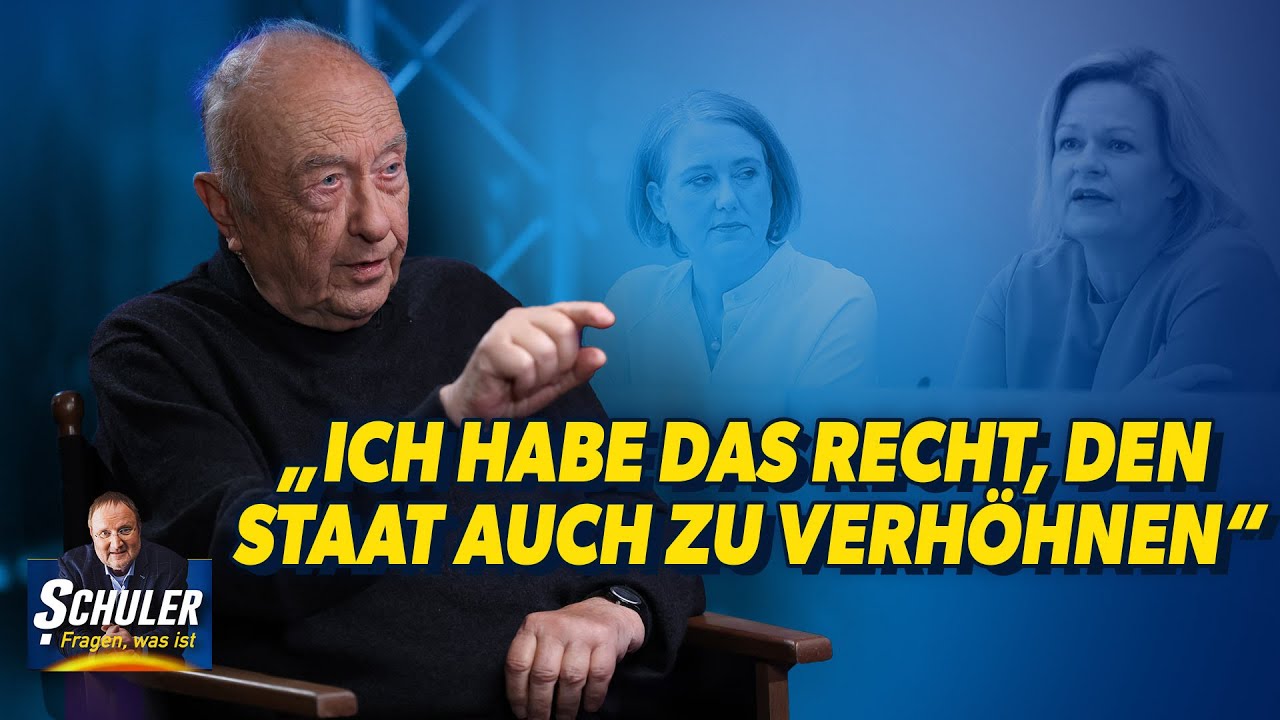 Prof. Scholz kontert Nancy Faeser: „Ich habe das Recht, den Staat auch zu verhöhnen“