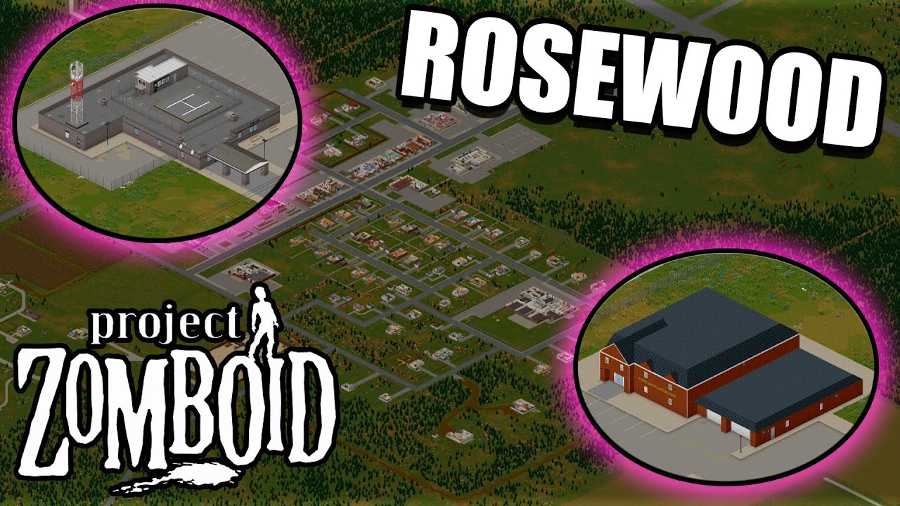 Tour por Rosewood. A cidade mais MEH do jogo...  / Project Zomboid Build 42 PT-BR