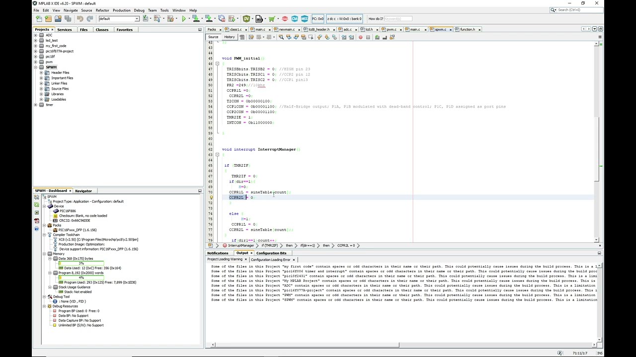 Writing the SPWM Code for Solar inverter part 3