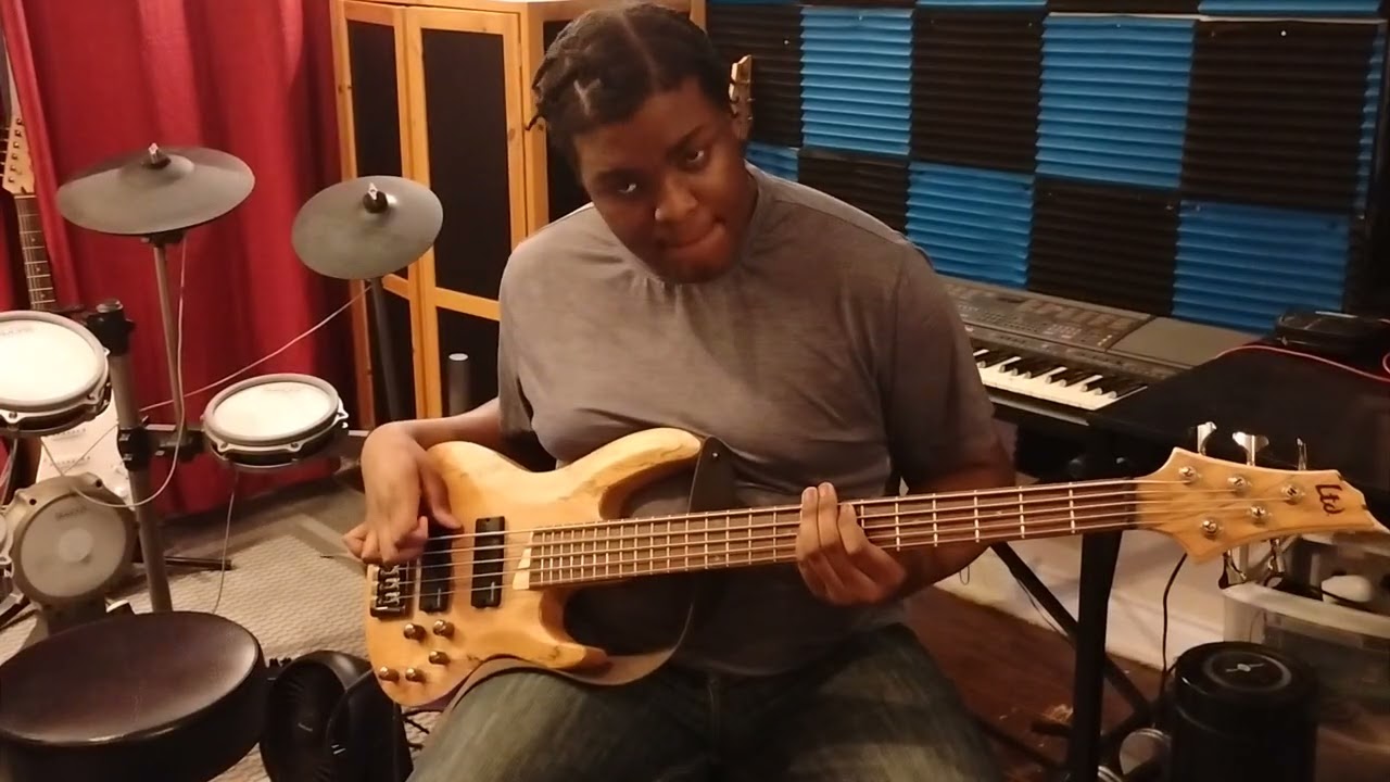Tashal Houston's Sheltered in The Arms of God, LTD ESP 5-string bass cover, Reggae Gospel 