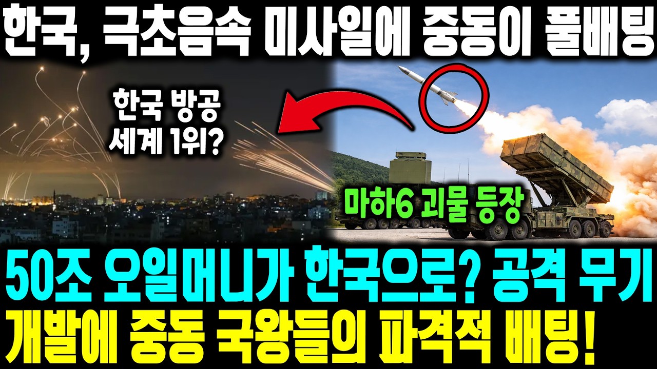 50조 오일머니가 한국으로? 공격 무기개발에 중동 국왕들의 파격적 배팅! ㅣ 한국 무기 안 사면 바보, 블룸버그 대서특필! 전 세계 자본이 대한민국 방산으로 몰리는 이유