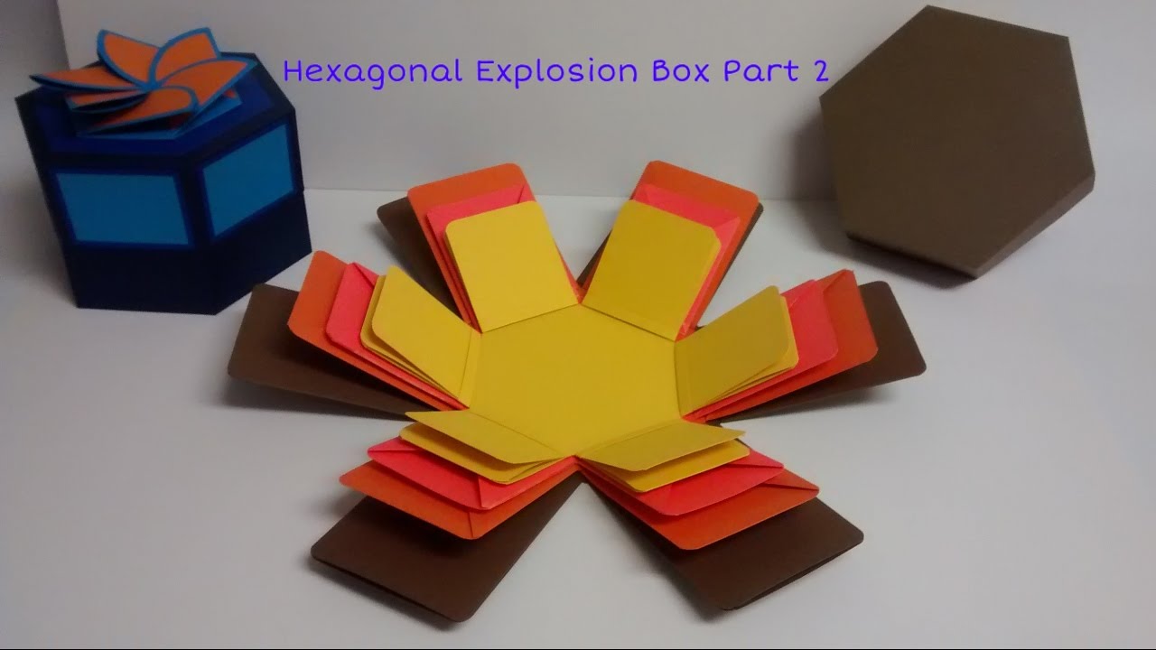 #diy Art and #craft #tutorial : #howto make Basic Hexagonal Explosion Box Part 2