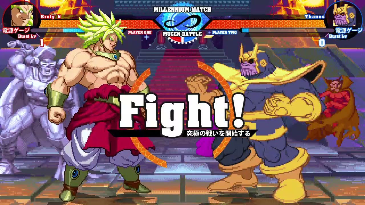 Broly vs thanos mugen battle