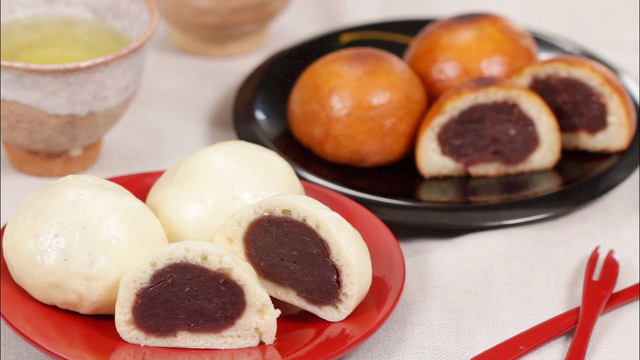 Mushi Manju Recipe (Japanese Steamed Buns with Red Bean Paste Filling) | Cooking with Dog