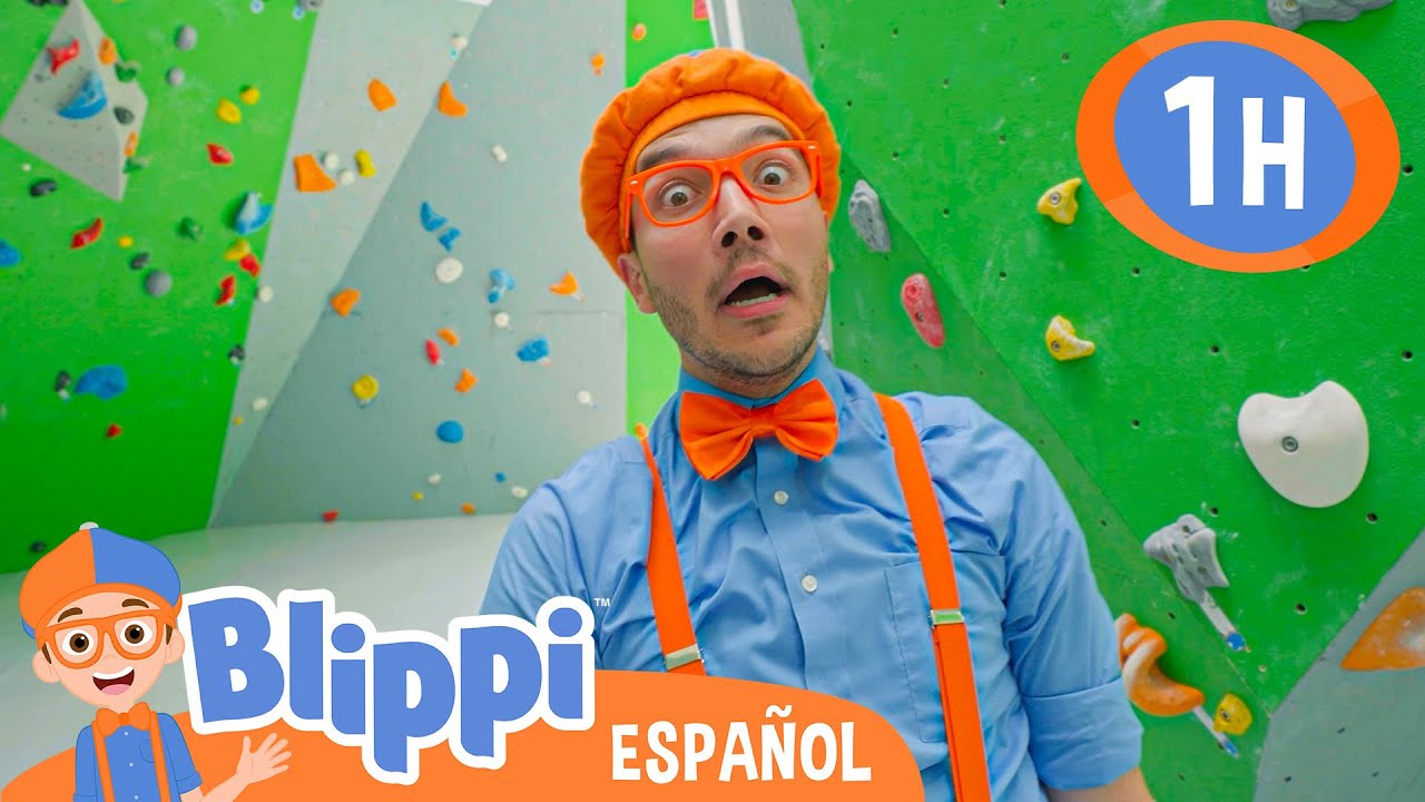 Blippi va a escalar en una pared especial 😲 Caricaturas infantiles | Moonbug en Español - Blippi