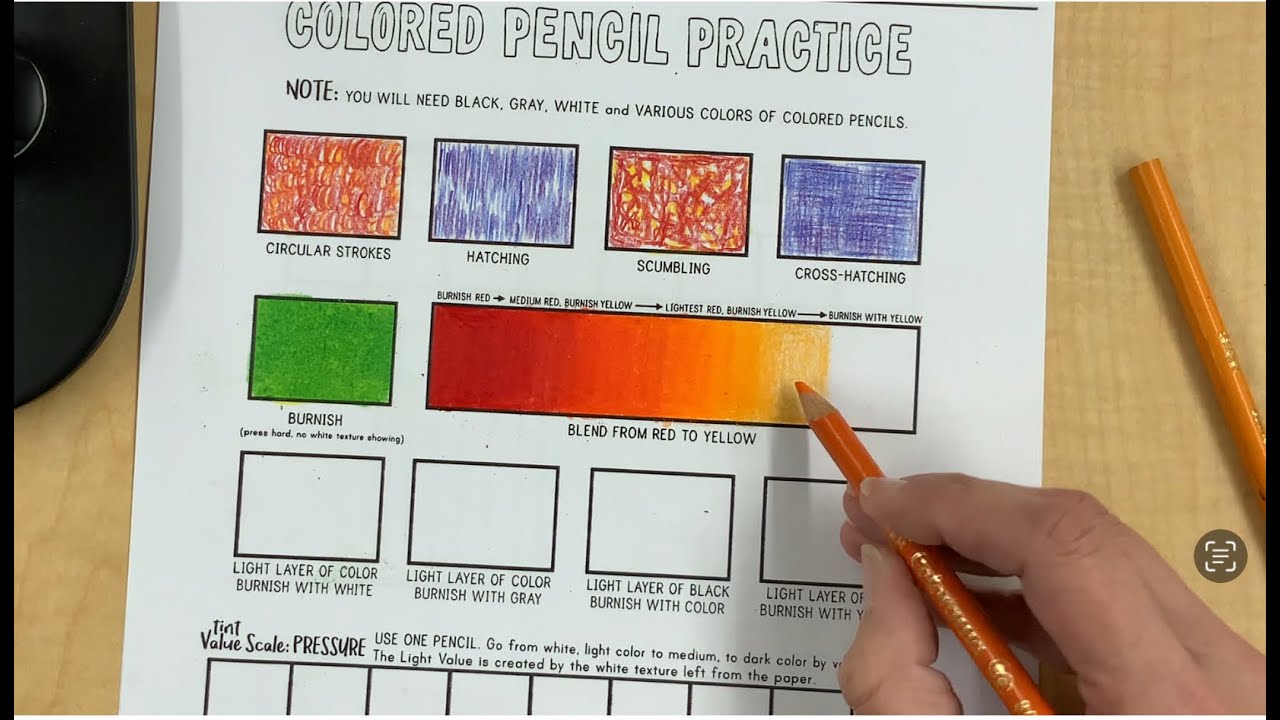 Color Pencil Practice: Part 1