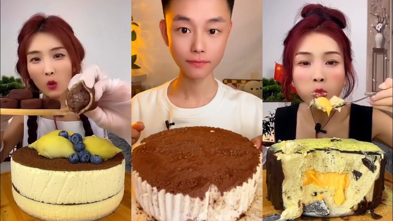 ASMR Chinese Creamy Cake🍫🎃TIRAMISU MUKBANG 提拉米苏 크림 케이크#cake#cream#mukbang#food#halloween2025#asmr#yt