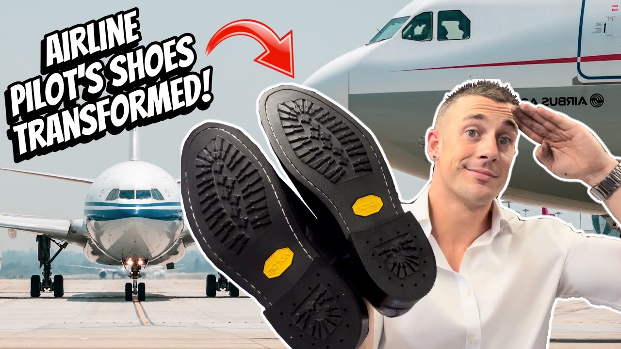 We RESCUED a PILOT'S Russell & Bromley Shoes! Leather Soles Transformed with Vibram Rubber Soles