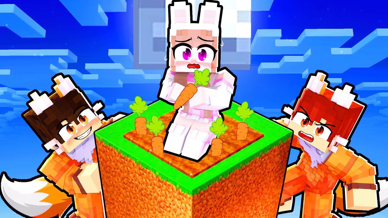 UMA COELHA em um BLOCO de RAPOSAS no MINECRAFT!