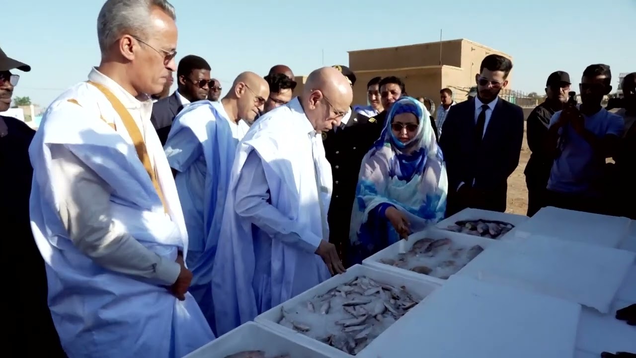 فخامة رئيس الجمهورية يؤدي زيارة ميدانية لفرع وكالة تنمية الصيد واستزراع الأسماك بمدينة أمبود