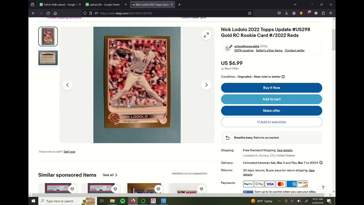 Bulk Upload Sports Trading Cards to eBay - HUGE Time Saver