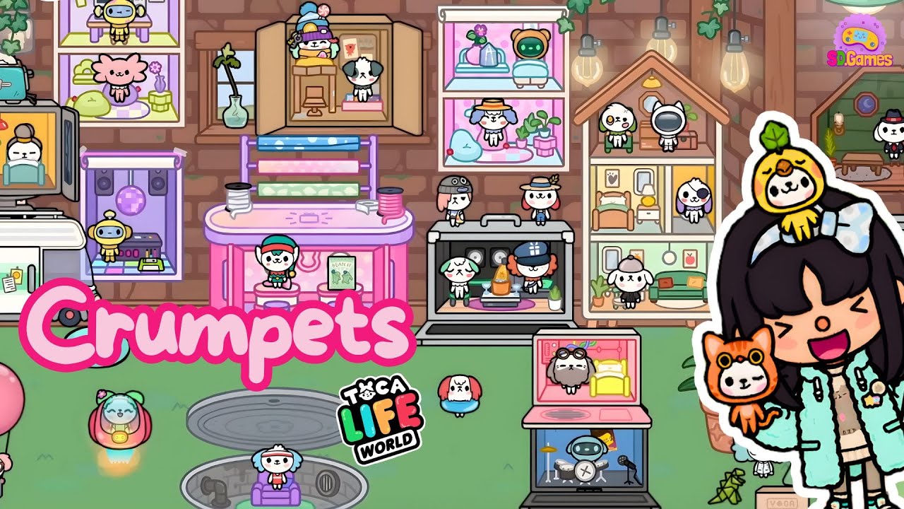 &iexcl;Hago una CASA para 50+1 CRUMPETS! 🏡✨ Toca Boca secreto desbloqueado